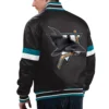 San jose sharks home game satin varsity jacket black