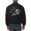 San jose sharks one color wool varsity jacket black 1 1