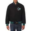 San jose sharks one color wool varsity jacket black 1