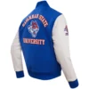 Savannah state tigers classic wool leather jacket