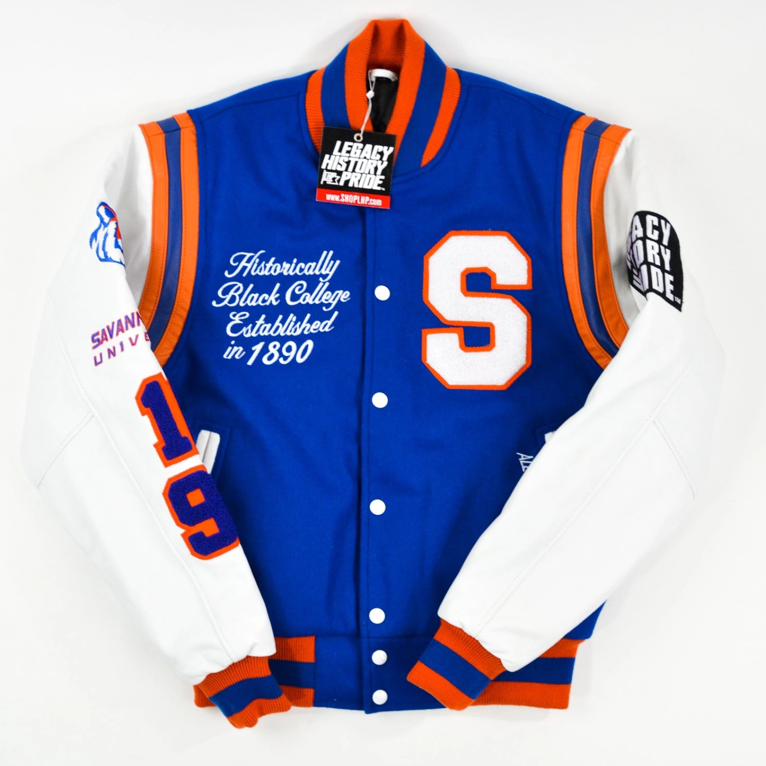 Savannah state tigers motto 20 wool leather jacket