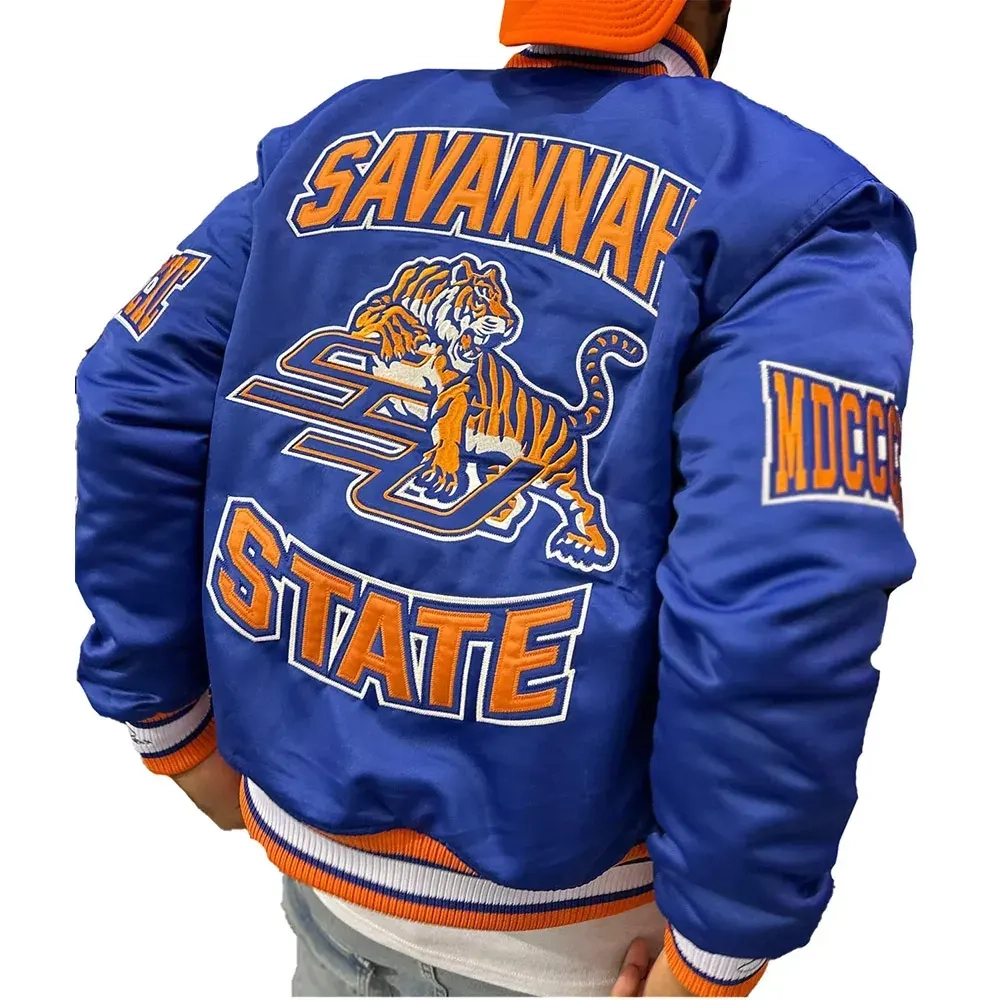 Savannah state tigers remix classic satin jacket