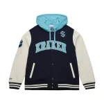 Seattle Kraken Rinkside Hooded Wool/Leather Jacket