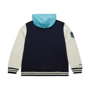 Seattle kraken navy rinkside hooded varsity jacket