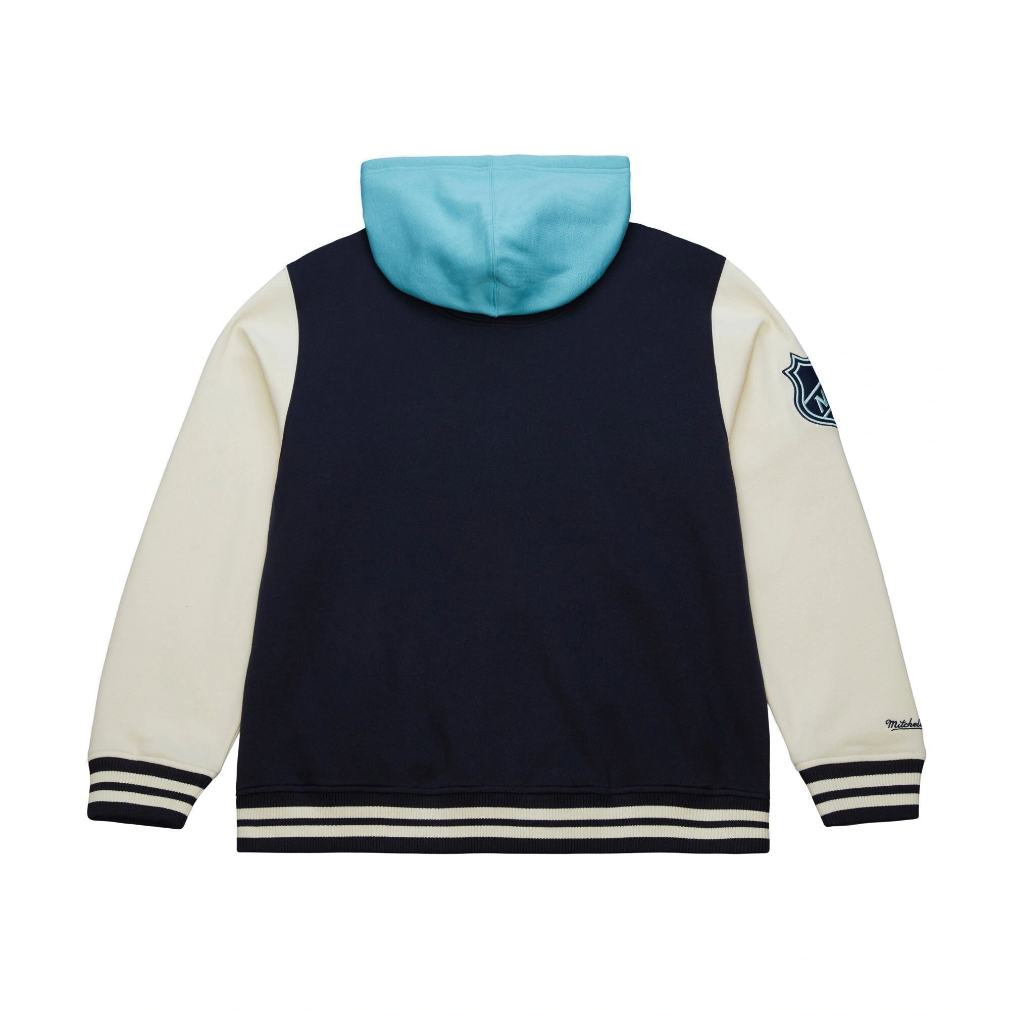 Seattle kraken navy rinkside hooded varsity jacket