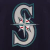 Seattle mariners handcrafted logo wool jacket navy 3