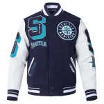Seattle Mariners Mashup Wool/Leather Jacket
