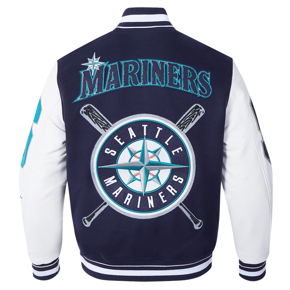 Seattle mariners mashup wool leather varsity jacket navywhite 7 1