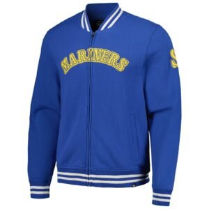 Seattle mariners pack pro camden full zip track varsity jacket blue 1