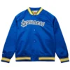 Seattle mariners raglan full snap satin varsity jacket 2