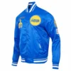 Seattle mariners retro classic womens full span satin varsity jacket blue 4