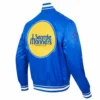 Seattle mariners retro classic womens full span satin varsity jacket blue 6
