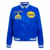 Seattle mariners retro classic womens satin varsity jacket blue 1