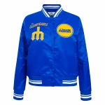 Seattle Mariners Women’s Retro Classic Blue Satin Jacket