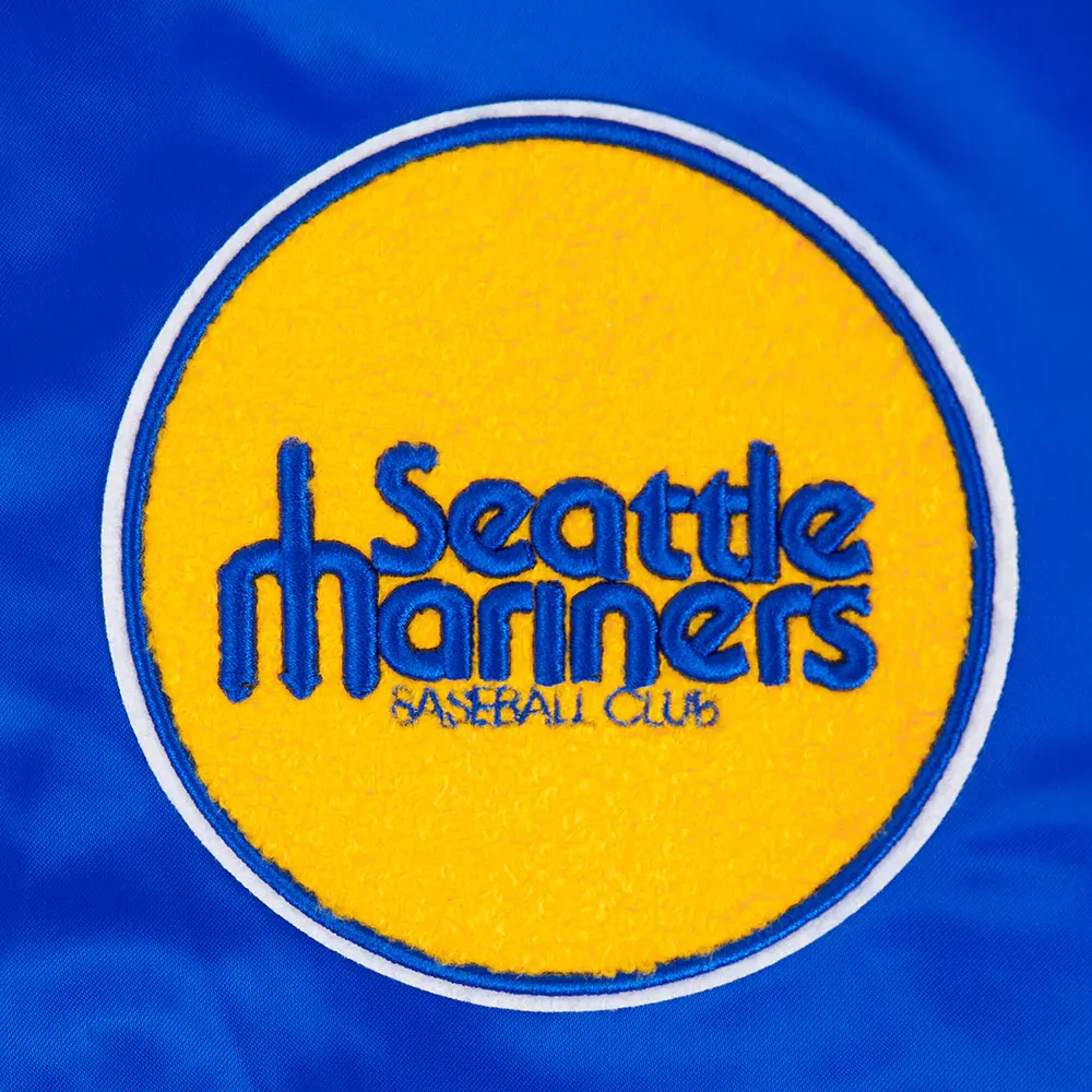 Seattle mariners retro classic womens satin varsity jacket blue 6