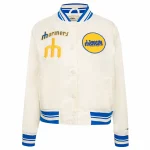 Seattle Mariners Women’s Retro Classic White Satin Jacket