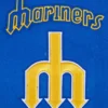 Seattle mariners retro classic womens wool leather varsity jacket blue white 6