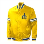Seattle Mariners Slider Yellow Satin Jacket