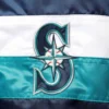 Seattle mariners the ambassador satin varsity jacket navy