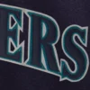Seattle mariners two tone handcrafted logo wool jacket navy gray 4