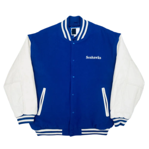 Seattle seahawks 1990s wool leather royal varsity jacket