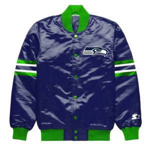 Seattle seahawks button down blue jacket