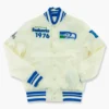 Seattle seahawks cream jacket