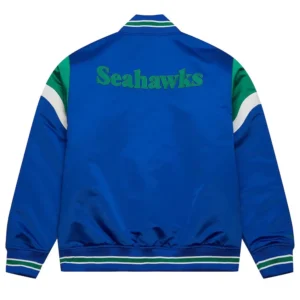 Seattle seahawks heavyweight royal satin jacket