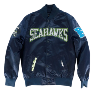Seattle seahawks hometown hero satin navy jacket