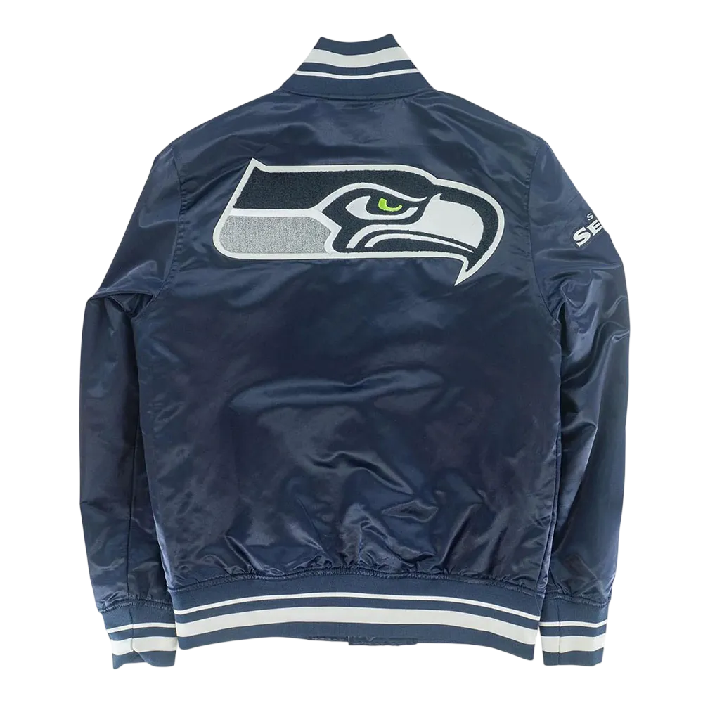 Seattle seahawks mashup full snap satin jacket