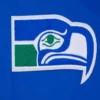 Seattle seahawks retro classic wool leather varsity jacket blue white 1