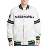 Seattle Seahawks Scout White Satin Jacket