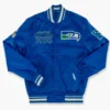 Seattle seahawks throwback classic blue jacket