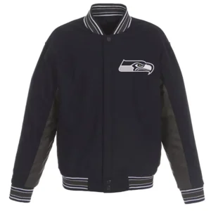 Seattle seahawks varsity black and gray jacket