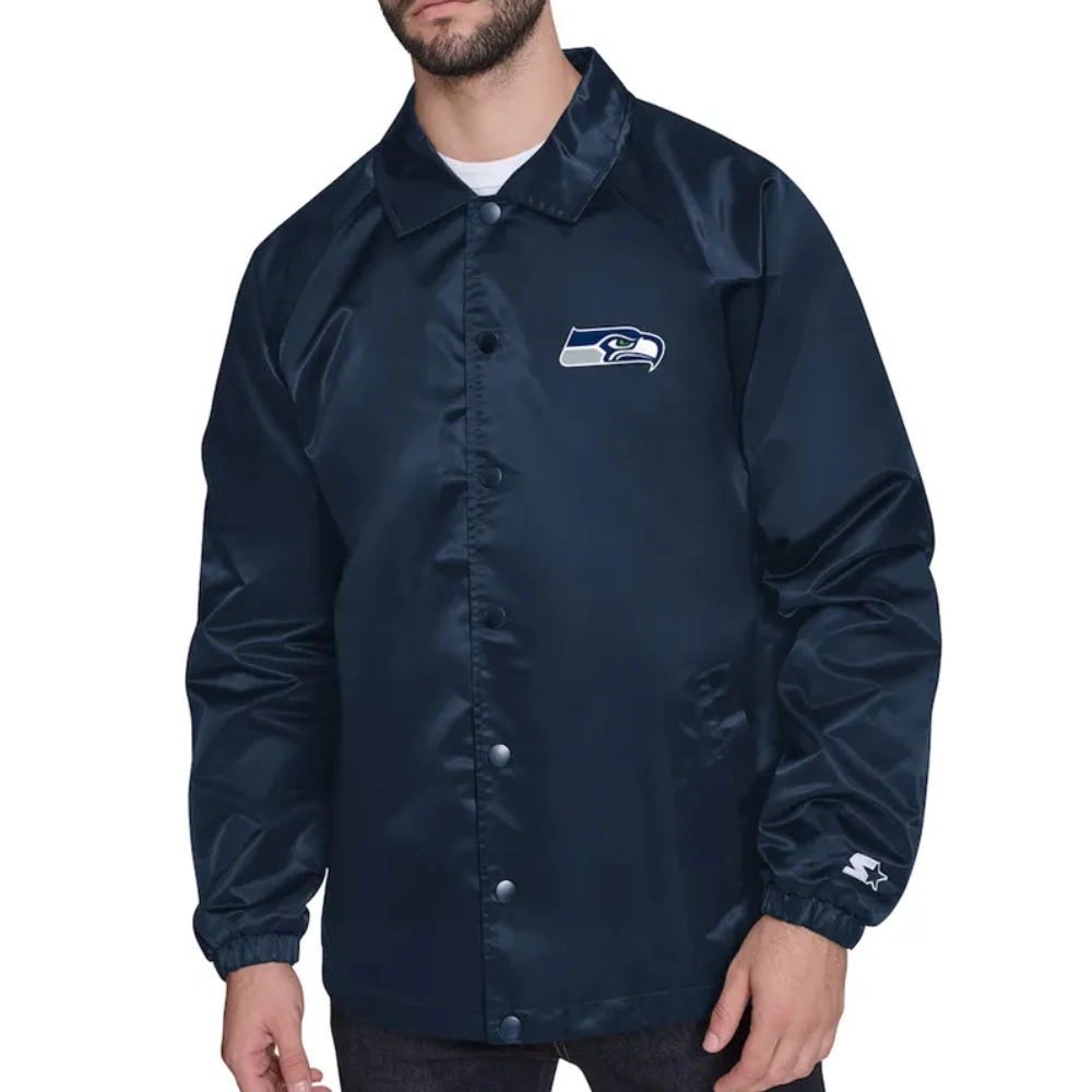 Seattle seahawks windbreaker retro logo jacket