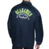 Seattle seahawks windbreaker retro logo satin jacket