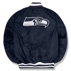Seattle seahawks x new era ma 1 bomber varsity jacket blue 1