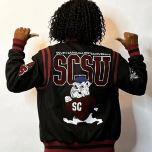 South carolina state bulldogs luxe black jacket
