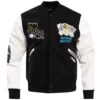 Southern jaguars homecoming black wool leather jacket