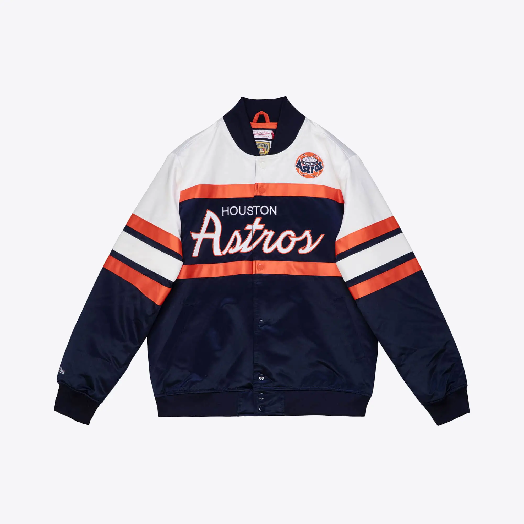 Special script heavyweight satin jacket houston astros