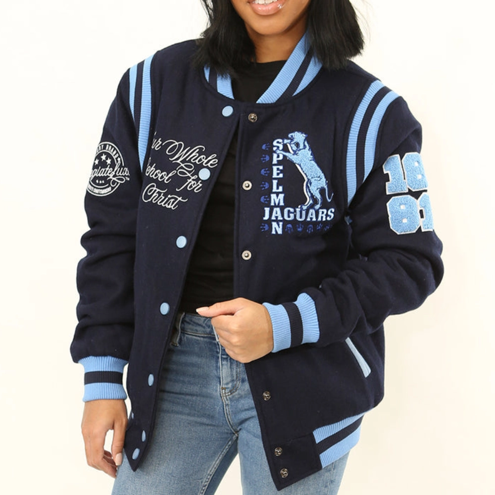 Spelman college jaguars collegiate luxe wool jacket