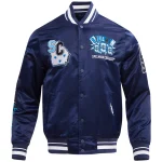 Spelman College Jaguars Homecoming Navy Satin Jacket