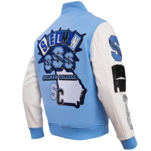 Spelman college jaguars homecoming wool leather jacket