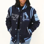 Spelman College Jaguars Women's Collegiate Luxe Navy Wool Jacket
