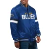 St louis blues home game satin varsity jacket blue 1