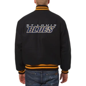St louis blues one color wool varsity jacket black 1 1
