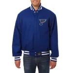 St. Louis Blues One Color Blue Wool Jacket