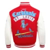 St louis cardinals best of mens wool and leather jacket