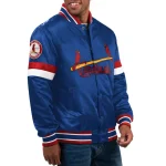St. Louis Cardinals Home Game Blue Satin Jacket