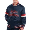 St louis cardinals home game satin varsity jacket navy 1